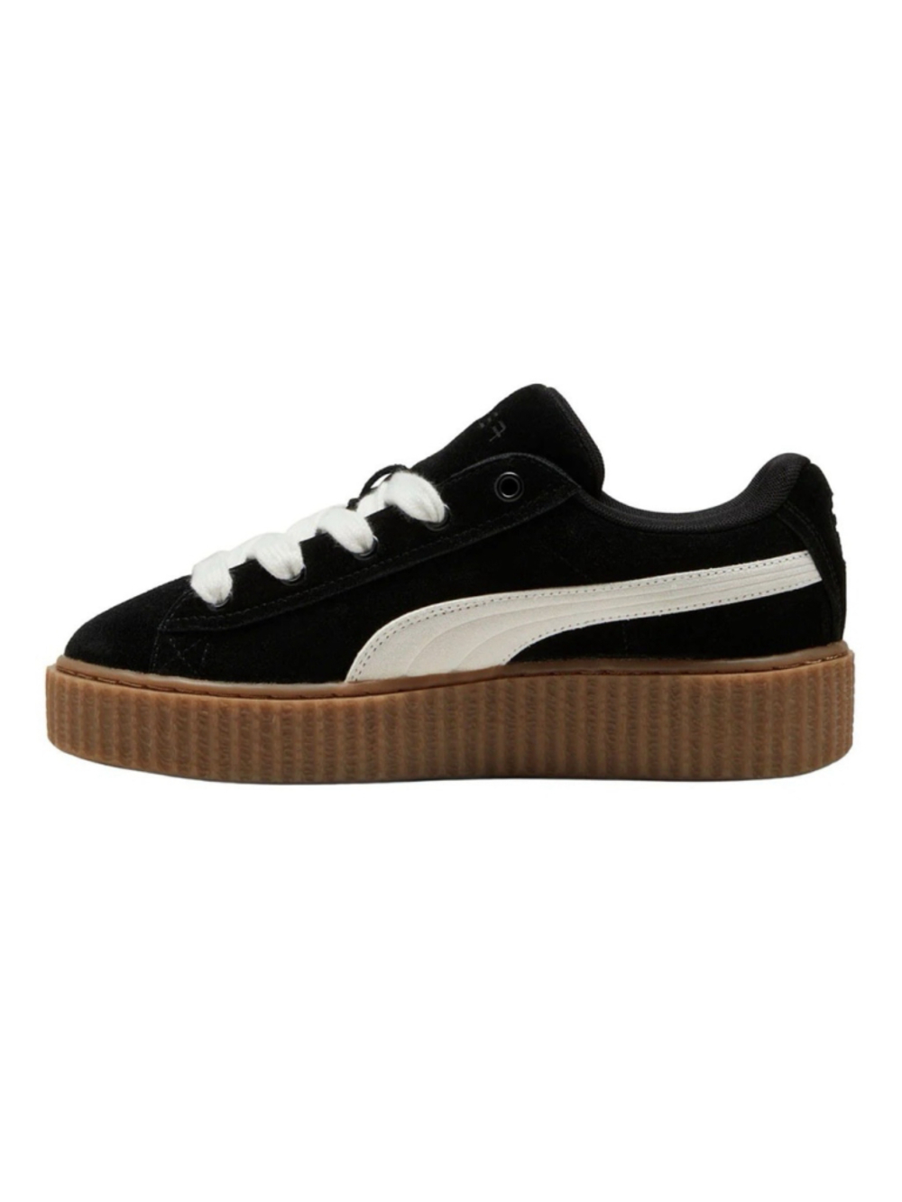 Size 7.5 - Fenty x Puma Creeper Phatty Black Warm White W NEW W/ Extra Laces - Picture 3 of 9